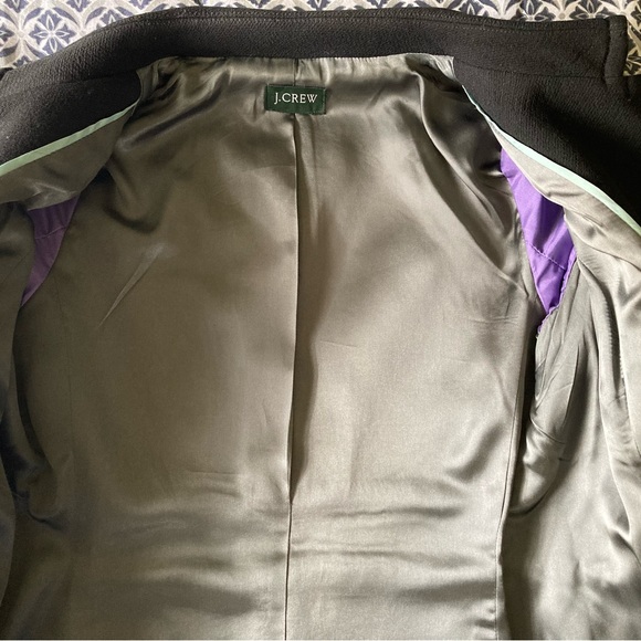 J. Crew Double Cloth Lady Day Coat, Black, 94% wool, 6% nylon, Style 95839 - Picture 5 of 7